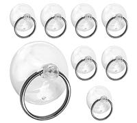 Piutouyar 12Pcs Suction Cup with Ring 1.2"/30mm Clear Key Ring Suction Cups Sucker for Window Kitchen Wall Hook Hanger