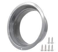 Piutouyar 150mm/6 Inch Duct Connector Flange, Silver Metal Pipe Flanges Fan Duct Ventilation Ducting Connector for Heating Cooling with Mounting Screws