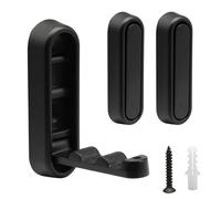 Piutouyar 2 Pack Foldable Wall Hooks, Heavy Duty Aluminum Alloy Folding Coat Hooks Wall-Mounted, Space Saving Black Wall Hook for Bathroom Towel Hook, Entryway Closet Organization