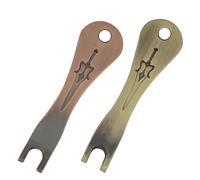 Piutouyar 2 Pack Guitar Bridge Pins Puller, Bronze Acoustic Guitar Pegs Remover Extractor, Metal Guitar Knob Puller Tool for Ukulele