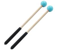 Piutouyar 2 Pcs Rubber Head Xylophone Mallets Stick, 8 Inch Wood Drum Mallets Percussion Drumsticks for Xylophone,Glockenspiel, Woodblock, Bells Stick, Tongue Drum Mallets (Blue)