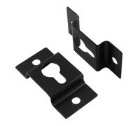 Piutouyar 20 Pcs Heavy Duty Keyhole Hangers, Metal Keyhole Bracket Hanger Accessories Fasteners with Screws for Picture Frames Mirrors Cabinet Box Audio Speaker Hanger Hook(Black, 40x20mm)