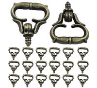 Piutouyar 20 Pcs Mini Pull Handles, Antique Bronze Cabinet Handles, Self-Tapping Screws Knobs, Metal Small Drawer Pulls for Jewelry Box Cupboard Wardrobe Dresser Furniture Hardware Decorative Knobs