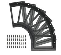 Piutouyar 24Pcs Tag Label Holder Antique Label Holder 80mm x 50mm Metal Name Card Frame for Library Drawer Tags Office Cabinet Card Tag with Screws (Black)