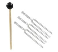 Piutouyar 3 Pcs 440 Hz Tuning Fork with Hammer, Metal A Tuning Fork Set Standard Tuner Tone Tool Device Musical Instrument for Violin Guitar Tuning Tone Tool