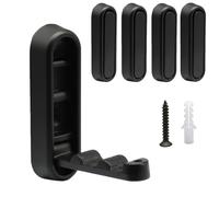 Piutouyar 4 Pack Foldable Wall Hooks, Heavy Duty Aluminum Alloy Folding Coat Hooks Wall-Mounted, Space Saving Black Wall Hook for Bathroom Towel Hook, Entryway Closet Organization