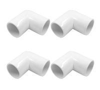 Piutouyar 4 Pcs 3/4" 90 Degree Right Angle Elbow PVC Pipe Fitting, 2 Way Furniture Grade Pipe Connector PVC Elbow Fitting Pipe Corner Connector for DIY Shelf Garden Support Structure