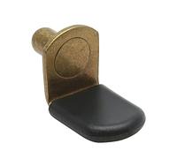 Piutouyar 50PCS 6mm Shelf Pins Brass Shelf Support Pegs 1/4 Inch L Shape Shelf Support Pins with Sleeve, Bracket Style Cabinet Shelf Pegs for Kitchen Furniture Bookcase