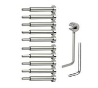 Piuusngy 10 Pairs 4x4In Invisible Cable Railing Kit, 1/8In Invisible Receiver and Swage Stud End for 2x2In,4x4In Wood/Metal Posts