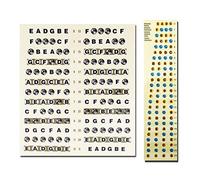Piuusngy 2Pcs Guitar Fretboard Note Decals Fingerboard Frets Map Sticker Fit 6 Strings Guitar - Guitar-Black & Bass-Multicolor
