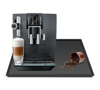 PIVBY Silicone Mat Under Coffee Machine With Lip Coffee Maker Appliance Automatic Machines Espresso Accessory Black Multifunctional Rubber Base Mat (18.9 x 11.8)
