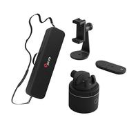 Pivo Equestrian Black Pro Pack, Car Tracking Phone Holder, 360° Rotation for Content Creator, Vlogging Hands-Free Video Recording with Remote Control, Tripod, Smart Mount, Classic Case