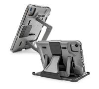 PIVOT A35A Rugged iPad Case - Fits iPad mini (6th gen.), iPad mini (A17 Pro)-Durable Protective Shell with Universal Mounting System & Kickstand - Gray Body/Black Clip Made in the USA.