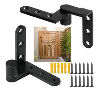 Pivot Door Hinge,Pivot Hinge,180 Degree Hinge Suitable for Doors with Thickness 20mm-40mm,Heavy Duty Door Hinge,Maximum Weight 100LBS,Solid Stainless Steel,Fence gate Hinges,Yard Door Hinges,1 Pair