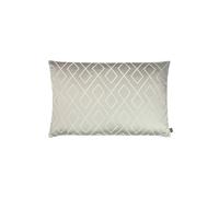 Pivot Geometric Jacquard Cushion Prestigious Textiles Silver 40cm x 60cm