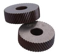 Pivot Head Knurling Tool Dual Wheel Steel with Sharp Teeth | Linear Pitch Set, Diagonal Wheel Pattern, Wear Resistant and Anti Rust Resistant Black Finish