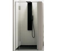 Pivot Shower Door Kinedo Ekinox P Hinges left, recessed 1700x2070mm Brushed Stainless Steel