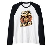 Pivot Strong Play Fearless Handball Player Raglan Baseball Tee