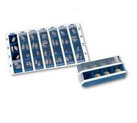 Pivotell Blue Daily & Weekly Pill Box Organiser Set - with an Innovative Easy to Open Roller Shutter