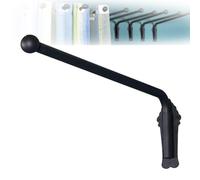 Pivoting Curtain Rod for Front Door NoDrill Adjustable Rod with Swing Arms for Side Panels 90cm/35inch BlackIdeal for Easy Installation & Stylish Decor