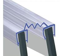 Pivoting Double Panel Seal With Folding Middle Section for Joining Two Glass Pieces | Fits 8-10mm | BIF040 (BIF040-9)
