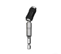 Pivoting Magnetic Screw Drill Tip with 14 Hex Shank Quick Change Locking Bit Holder for Tight Spaces and Angled Driving (Silver)