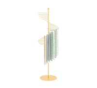 Pivoting Scarf Stand, Metal Floor Standing Display Rack for Shawls, Belts, and Hijabs, Space-Saving Organizer for Clothing Stores