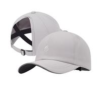 PivotWing Running Cap Baseball Cap for Women UPF50+ Running Hat Quick Dry Womens Cap with Ponytail Hole Breathable High Ponytail Cap for Hiking Walking Tennis Summer Outdoor Sport Light Gray 56CM