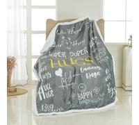 Piwaka Hug Blanket for Women - Get Well Gifts for Comfort & Care, Cozy Soft Flannel Fleece Throw, Surgery Recovery, Thinking of You, Care Package, Get Well Soon Gift (Sherpa Fleece, Grey)