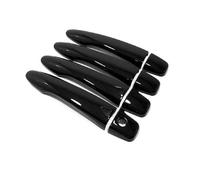 PIWINE Decorative Shell Black Chrome Carbon Car Door Handle Frame Cover Trim Accessories for Nissan for Maxima A36 2016 2017 2018-2023(Black 3 Hole)