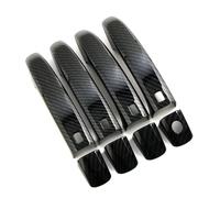 PIWINE Decorative Shell Car Exterior Chrome Refit Carbon Door Handle Cover Trim Garnish Sticker for Q3 Q5 A4 B8 2008-2017(Carbon)