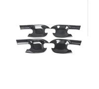PIWINE Quick Installation for Isuzu D-MAX D MAX 2021 2022 Door Handle Bowl Protector Cover Trim Frame Carbon Fiber ABS Chrome Car Styling Auto(Style4)