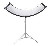 Pixapro 139.7x51.8cm Curved Reflector Lighting Control Kit Clamshell Photo Light Reflector Diffuser Curved U-Shape Reflective Panel Arclight Curved Eyelighter for Studio Photography Video Shooting