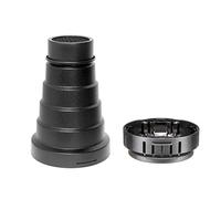 PIXAPRO 15.8x11.4x11.4cm SN-4 Snoot and AD-AS Adapter Bundle Modifier for Precise and Controlled Light Output in CITI300 Pro Studio Photography