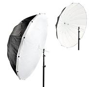 Pixapro 160cm Parabolic Umbrella Giant Brolly Diffuser Box Photography Lighting Softbox Flash Professional Studio Light Modifier Diffusion (160cm With Removable Diffusion, Black/White)