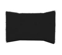 Pixapro 2.4x4m Collapsible Panoramic Background Frame With Black Muslin Cloths Green Screen Backdrop Photography Studio Photoshoot Fabric (Frame and Fabric, Black)