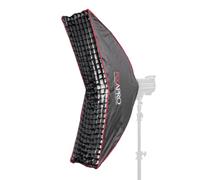 Pixapro 30x120cm 1X4ft Arc Strip Softbox Umbrella Open Easy Set Up Curve Soft Box Long Slim Diffuser Grid Softbox Studio Photo Rim Lighting Lightbox - Portrait Product Photography Video (Bowens Fit)