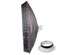 PIXAPRO 30x140cm Bowens Fit Easy & Quick Set Up Softbox Umbrella Open Strip Soft Box Long Slim Diffuser Grid Softbox Studio Photo Rim Lighting Lightbox - Portrait Product Photography Video (30x140cm)