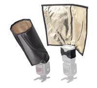 PIXAPRO 31x26.5cm Speedlite Bounce Card/Snoot Reflector Photography Lighting Video Light Flash Diffuser Studio Light Camera Photoshoot Portable Beginners Bounce Sheets Gold