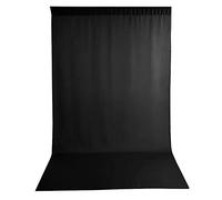 Pixapro 3x6m Anti-Crease Backdrop Green Screen Muslin Material Cloths Background Photography Backdrop Photo Lighting Stitched Loop Back Drop Fabric (Oldbury, Black)
