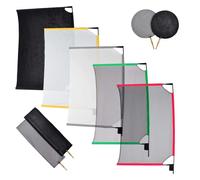 Pixapro 60x90cm 24x36" Quick Foldable Scrim Flag Panel Kit Lightweight Sunbounce Screen Video Scrim Soft Diffusion for Shaping Blocking Diffusing Versatile Portable Photography Light Modifying Kit