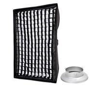 PIXAPRO 80x120cm Rectangular Softbox w/ 5cm Grid | Portable Photography Light Modifier for Professional Studio Portraits & Product Shots | Versatile Lighting Accessory (Bowens S-Type)