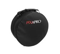 PIXAPRO Black Semi-Rigid Case for 55cm Beauty Dish Photography Lighting Light Flash Studio 8mm Thick Foam Padding Interior Hard-Wearing Canvas Material Length-Adjustable Shoulder Strap