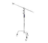 Pixapro C Stand Kit 145-300cm Heavy-Duty Light Stand Portable Tripod Photography Stand For Softbox & Reflector Video Umbrella Stand (With Turtle Base & Caster Wheels, 50" Boom)