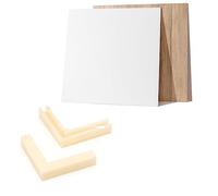 Pixapro Effect Textured PVC Boards Food Photography Creator Backdrop Studio Lighting Photo Shoot Back Drop Cameras Beginners Portable 60cm Filming Lights Booth Kit (Light Brown/White)