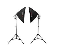 Pixapro EzyLite 2x 105w Photography Strobe Lights Video Modifier Softbox Studio Light Flash Photoshoot Fashion Photo Lamp Bulb Accessories Camera Lights Studio Kit (Twin)