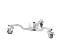 PIXAPRO Medium Junior Runway Low Base Stand - 15cm Height, 80kg Load, Stainless Steel Studio Light Stand with Caster Wheels & Junior Pin Receiver