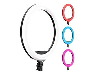 Pixapro RICO240II 18" 60W Powerful RGB LED Ring Light Portable Super Bright Beauty Lighting Full Colour Spectrum Video Lamp Dimmable Selfie Live Streaming Photography Studio Continuous Video Light