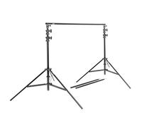 Pixapro Telescopic Background Stand Photography Lighting C Stand Projector Video Webcam Mini Ring Light Streaming Studio Screen Boom Arm (3.2m x 3m, Single)
