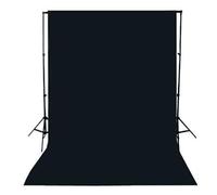 Pixapro Wide Telescopic Support Stand With 3x6m Muslin Drop Photography Lighting C Stand Projector Video Webcam Mini Ring Light Streaming Studio Screen Boom Arm (Black)